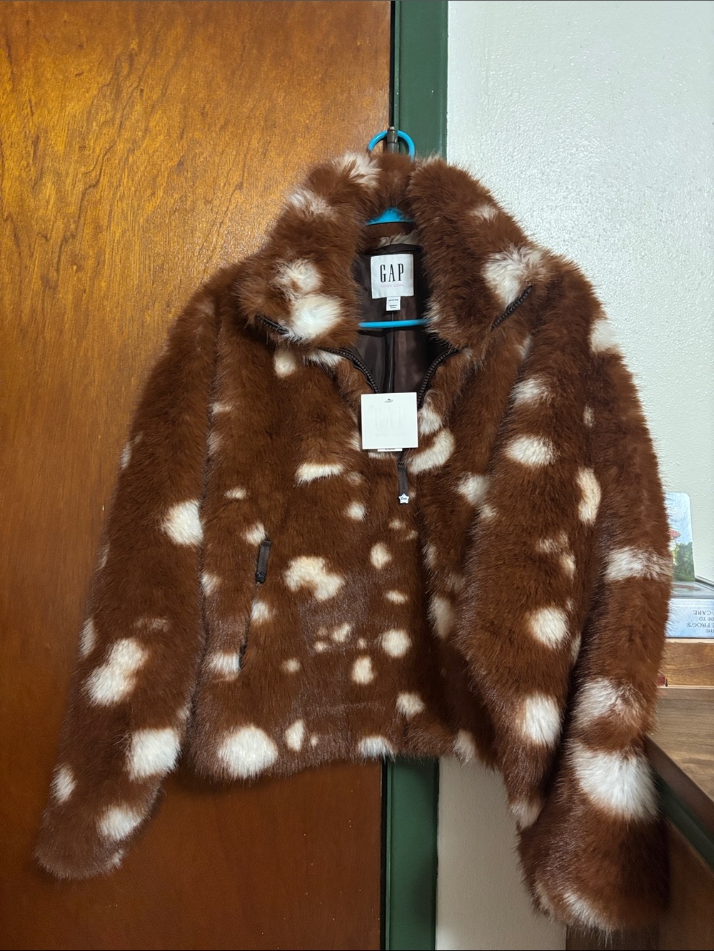 Gap × Sandy Liang Spotted Vegan Fur Half-Zip Pullover - Picture 4 of 4